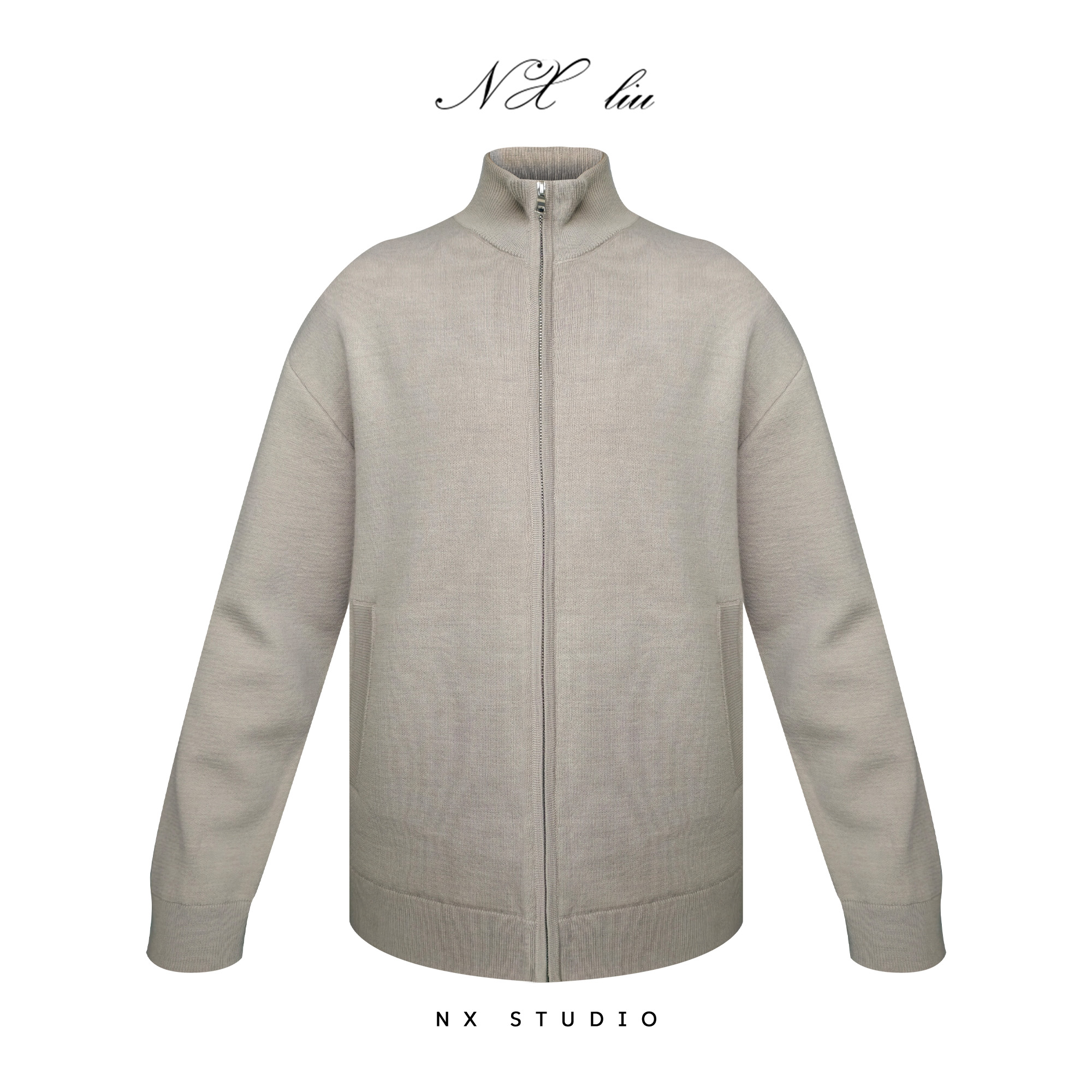 NX南向  立领羊毛毛衣外套