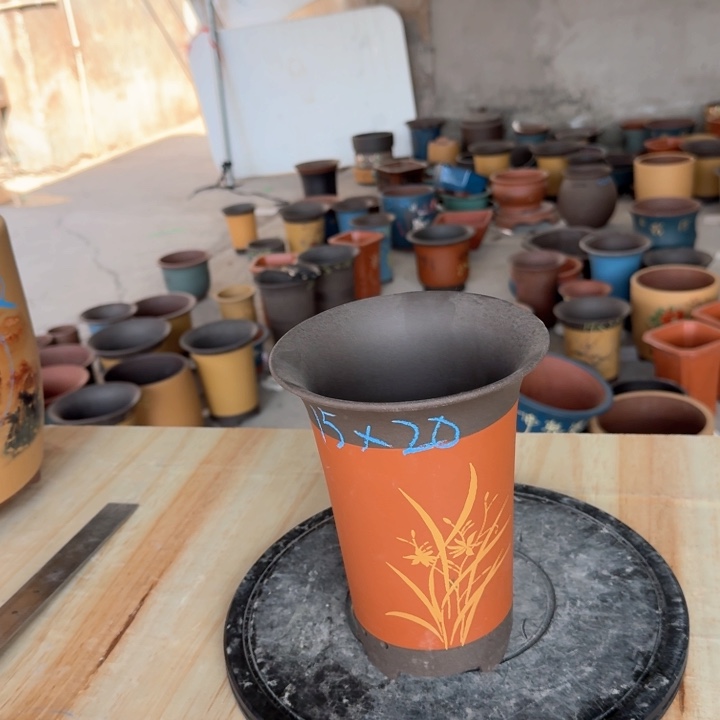 紫砂紫砂花盆包邮包破损