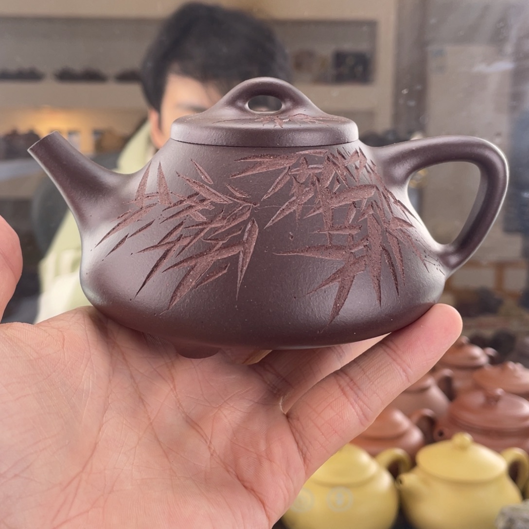 茶壶紫砂270cc老紫泥此处