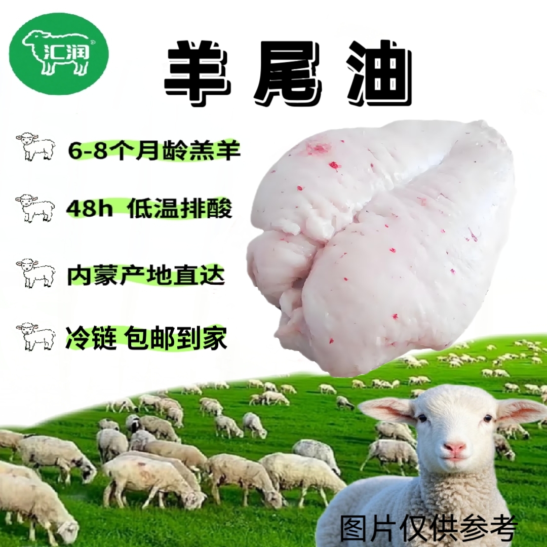 【羊尾油】内蒙古新鲜羊尾油包邮可用于烧烤串串商用饭店