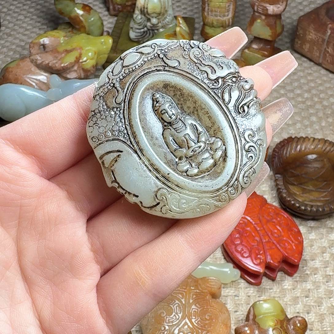 白玉菩提吊坠挂件