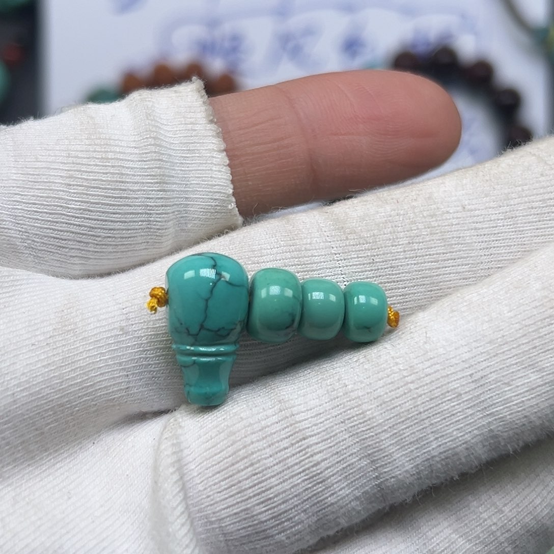 绿松石珠宝奇石未镶嵌麻*