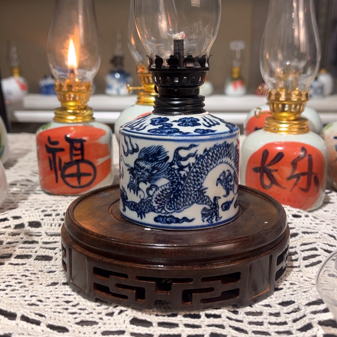 摆件景德镇陶瓷香薰灯