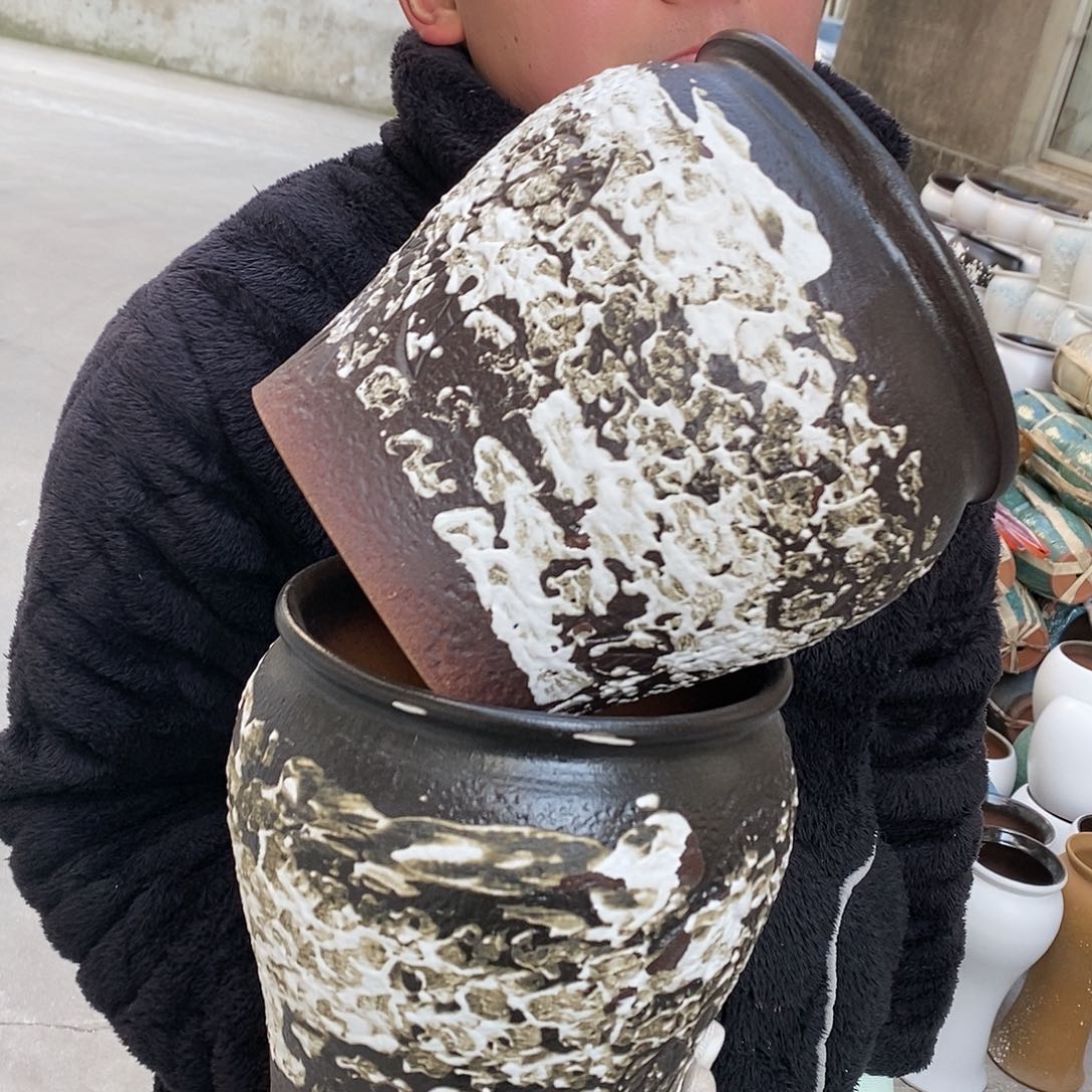 紫砂花盆正品口19高20