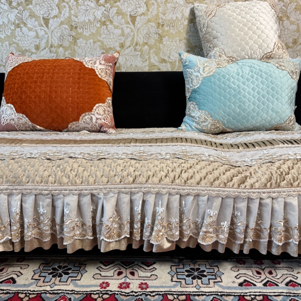 民族风沙发套骆驼色