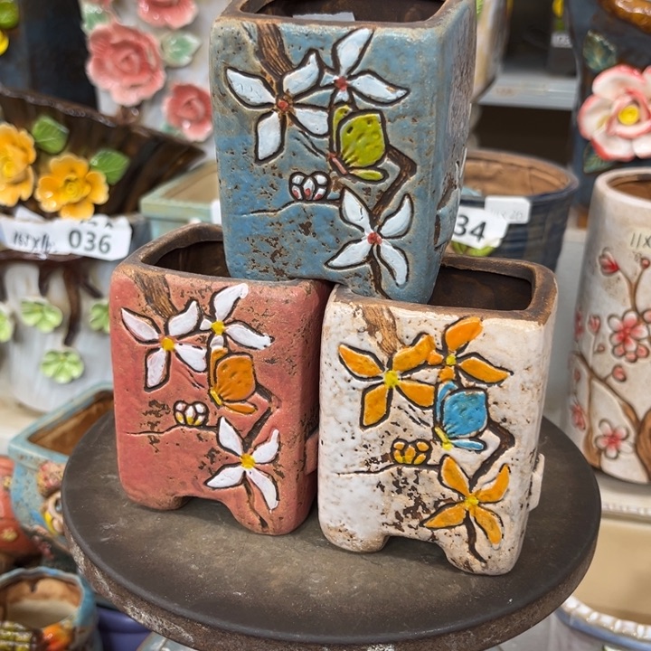 紫砂花盆粗陶材质多肉花盆