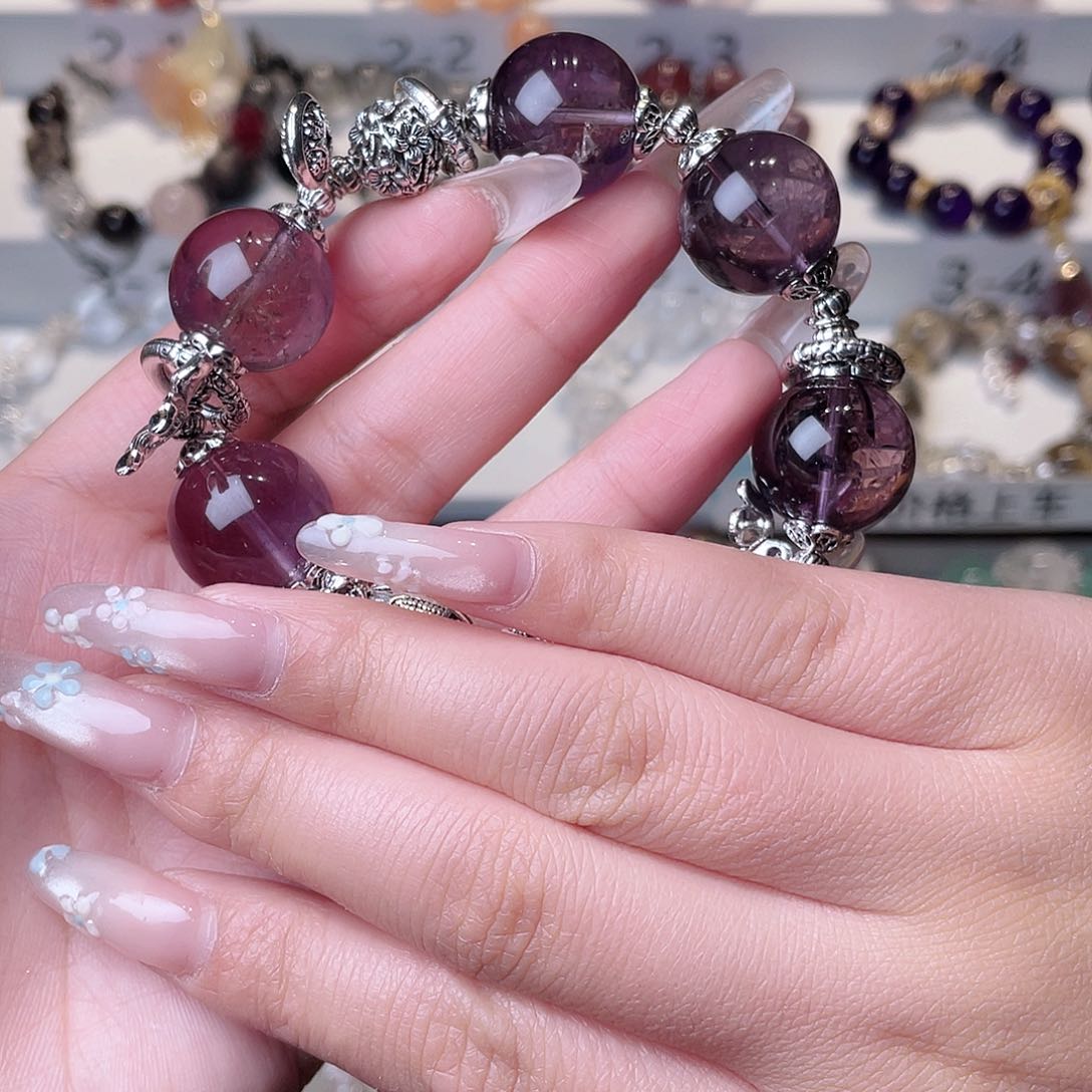 水晶手链合金摩****多尺寸