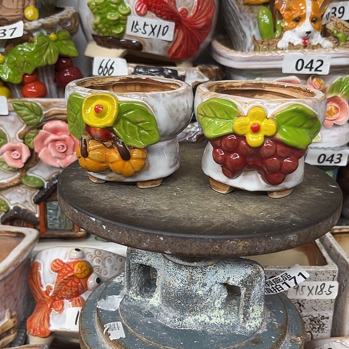 粗陶材质多肉花盆