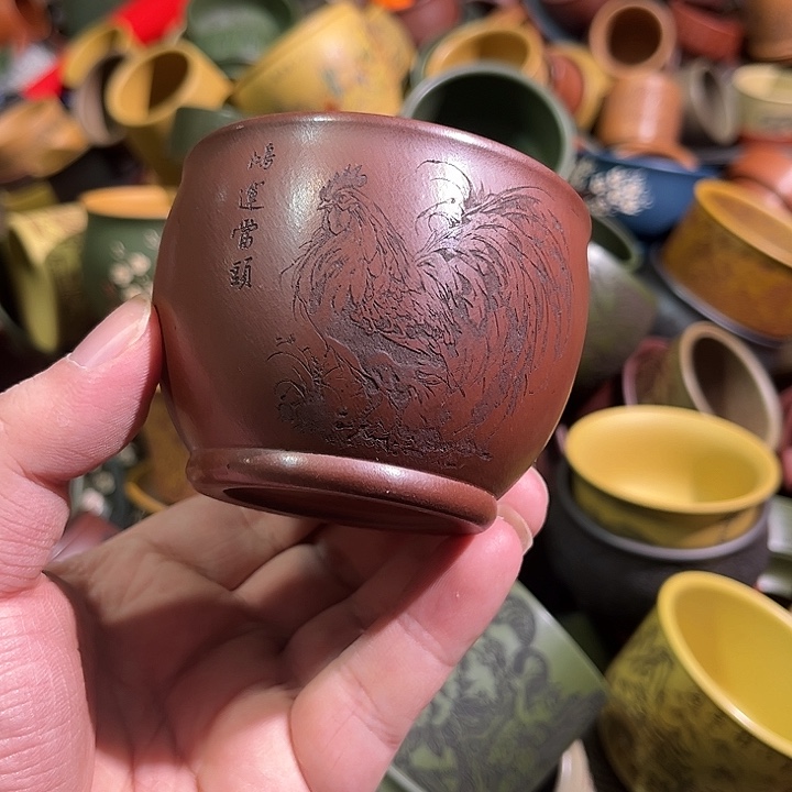 紫砂茶杯全手工紫砂主人杯