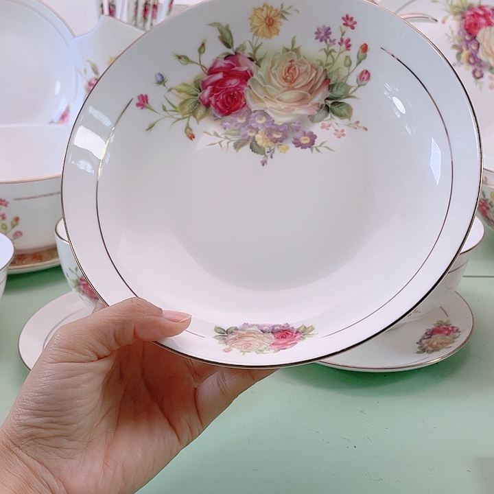 石***花45%以上骨粉骨瓷6⃣️个8⃣️寸圆深盘