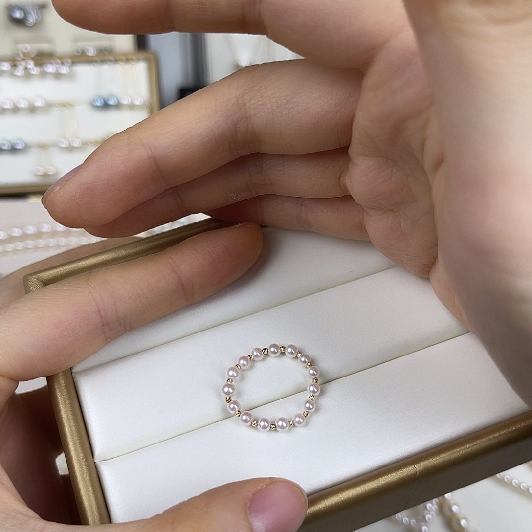 戒指海水珍珠18K金镶嵌