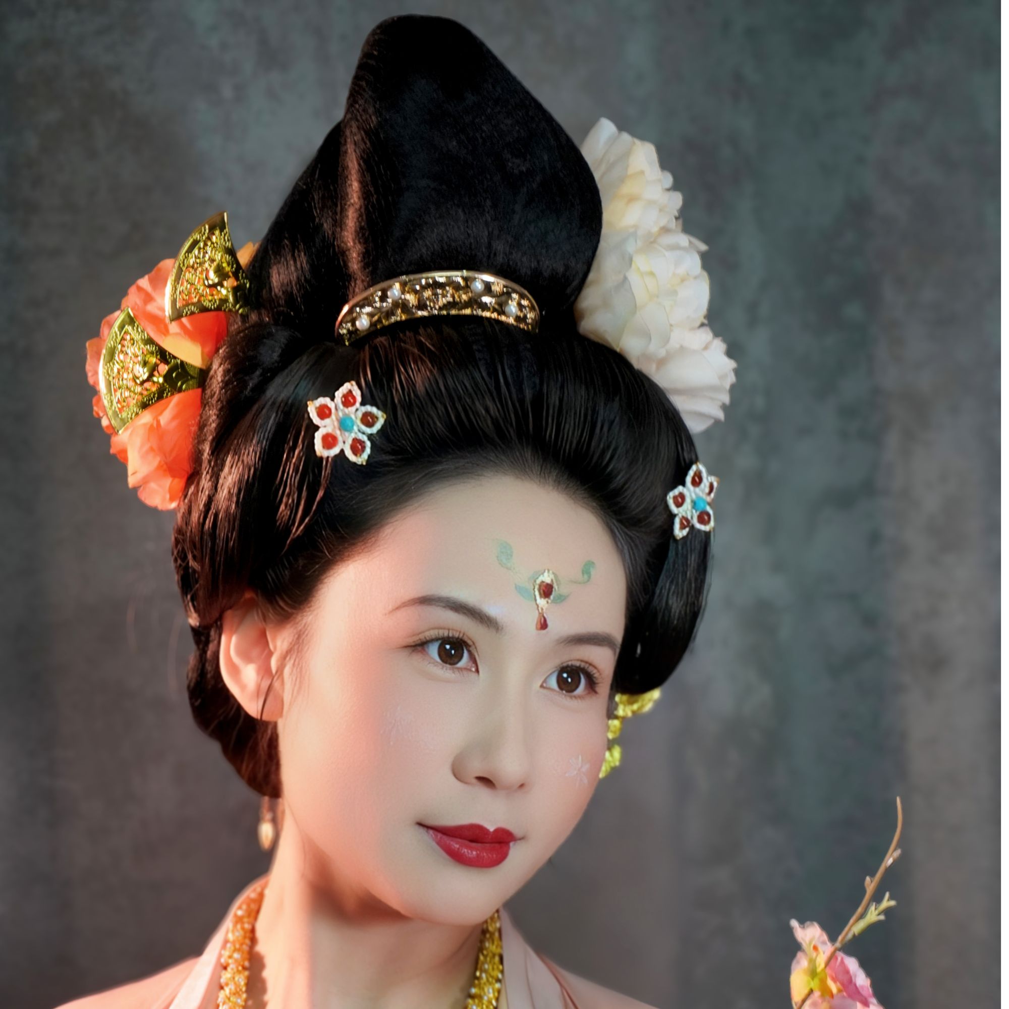 绛物录小物花花系列唐风五瓣花汉服发饰国风古典古风发簪手工制作