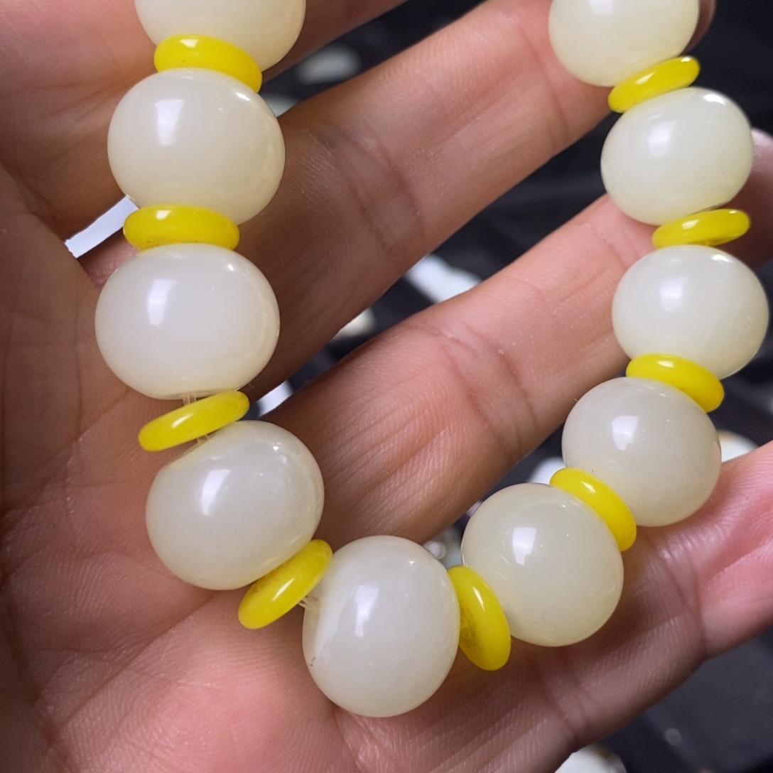 和田玉手镯银S925镶嵌