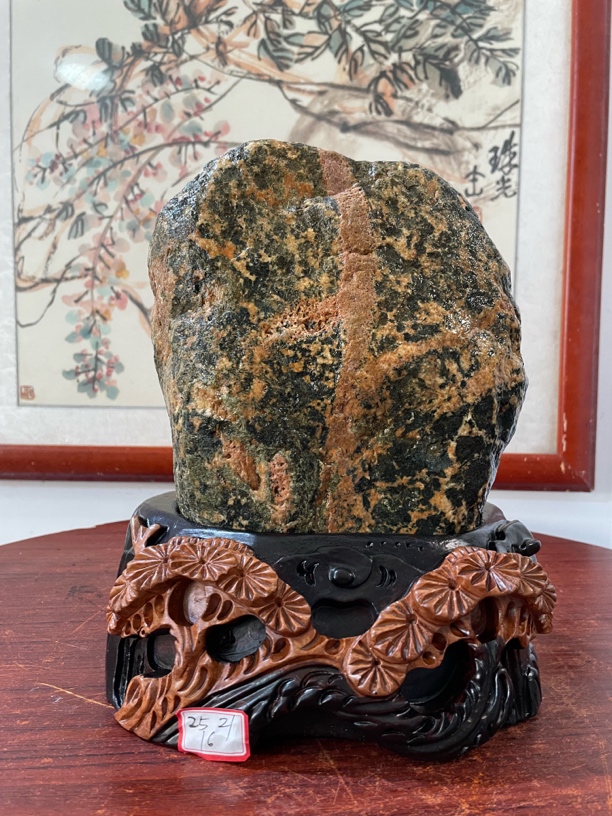 室内平安石摆件【鸿运树】高25cm～宽21cm～厚16cm～