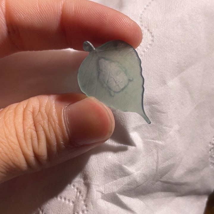 翡翠未镶嵌颈饰翡翠菩提叶