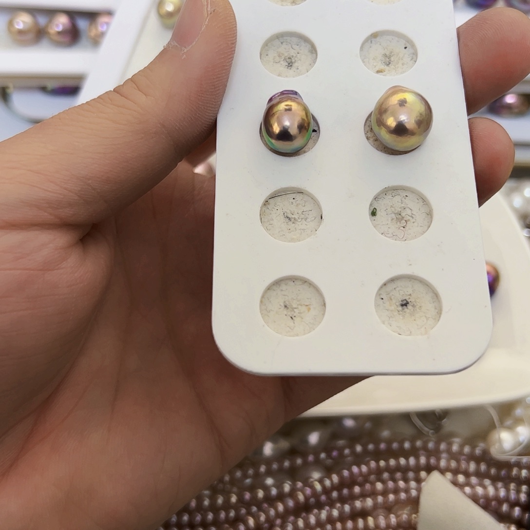 淡水珍珠吊坠(不含链)银S925镶嵌晚***—