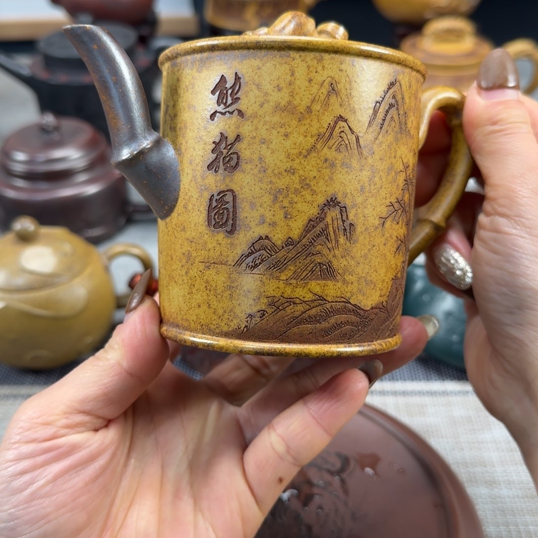 紫砂茶壶紫砂紫色紫砂