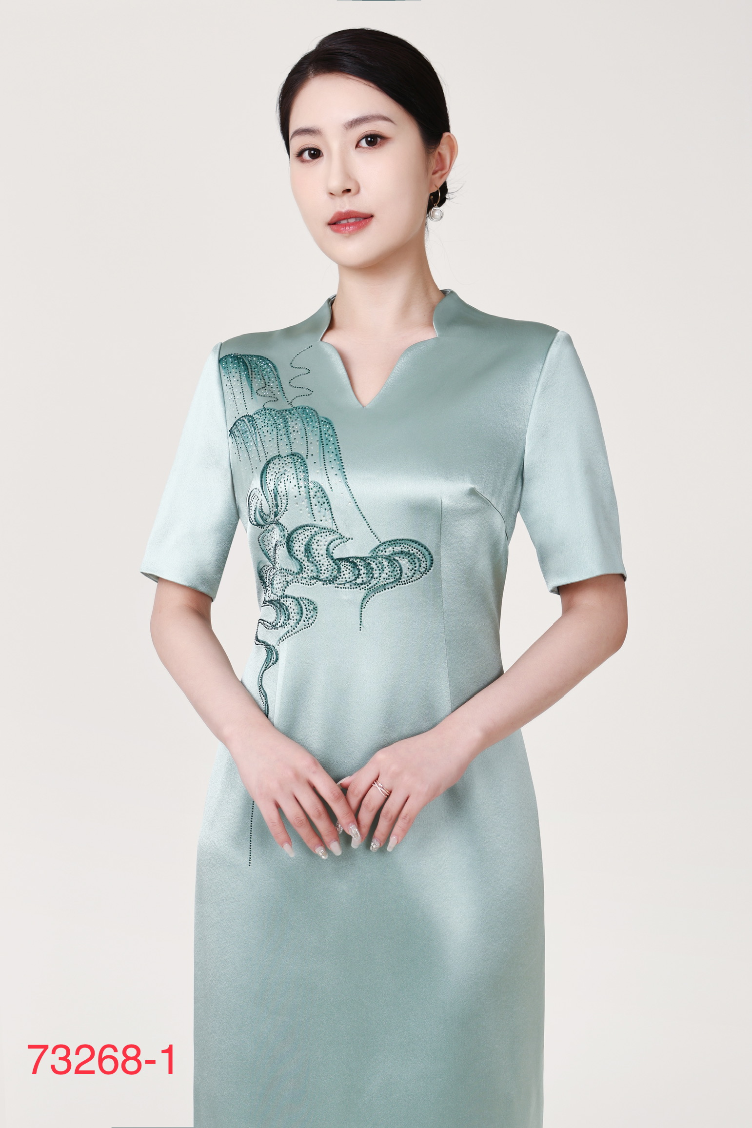 微瑕73268-1结婚礼妈妈装礼服高贵连衣裙婚宴装喜服