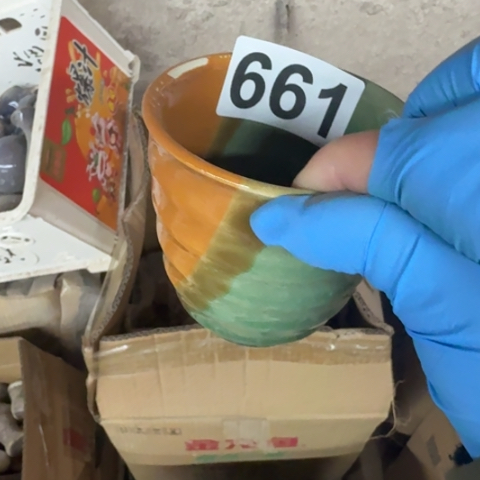 泥塑磁州窑五厂出口茶杯微瑕