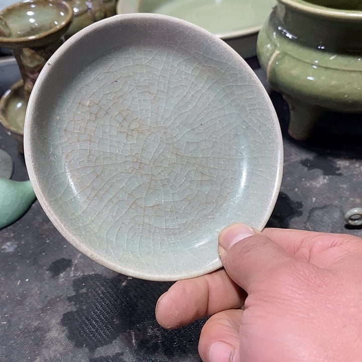 手工艺品琉璃东**起龙泉青瓷龙永图画作欣赏