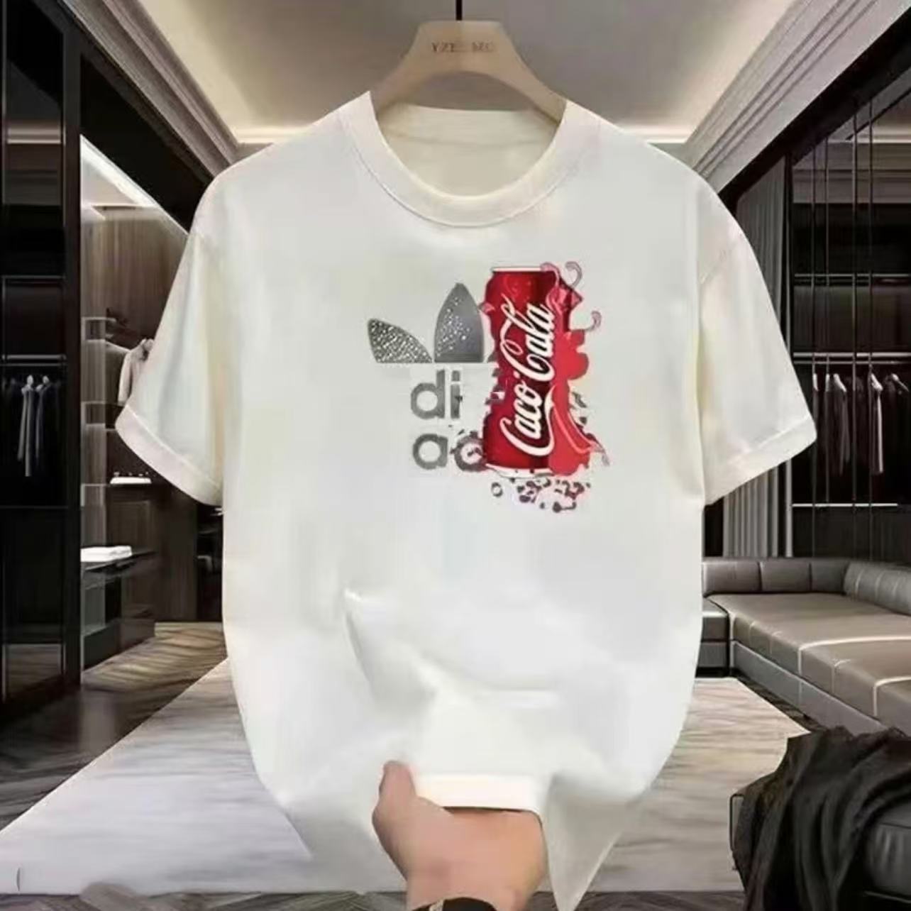 修身圆领短袖男休闲ins帅气百搭外穿上衣打底衫