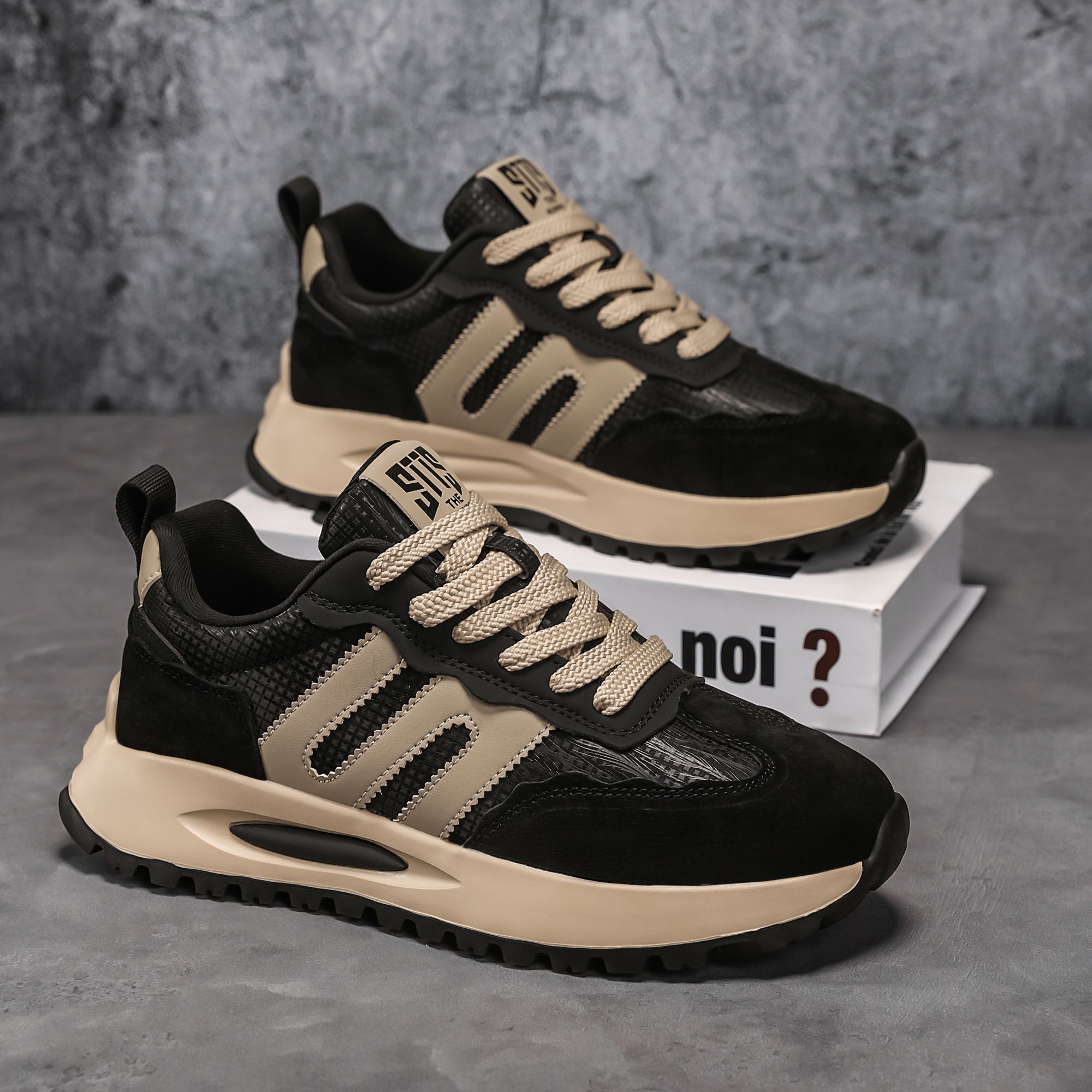 【爆款推举】四季款秋冬款厚底皮面阿甘鞋潮鞋休闲百搭轻便防滑男鞋