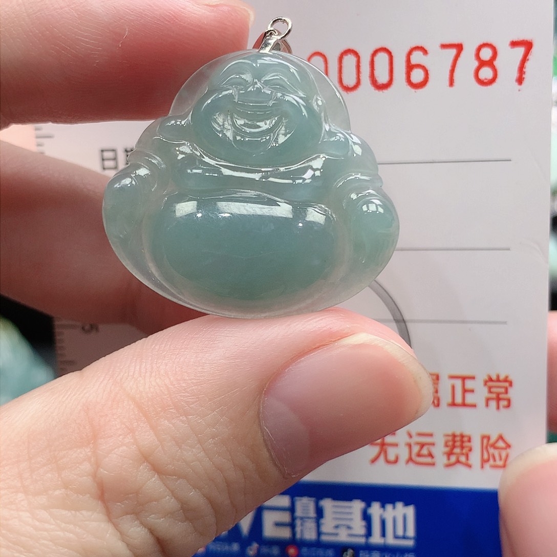 翡翠吊坠(不含链)银S925镶嵌