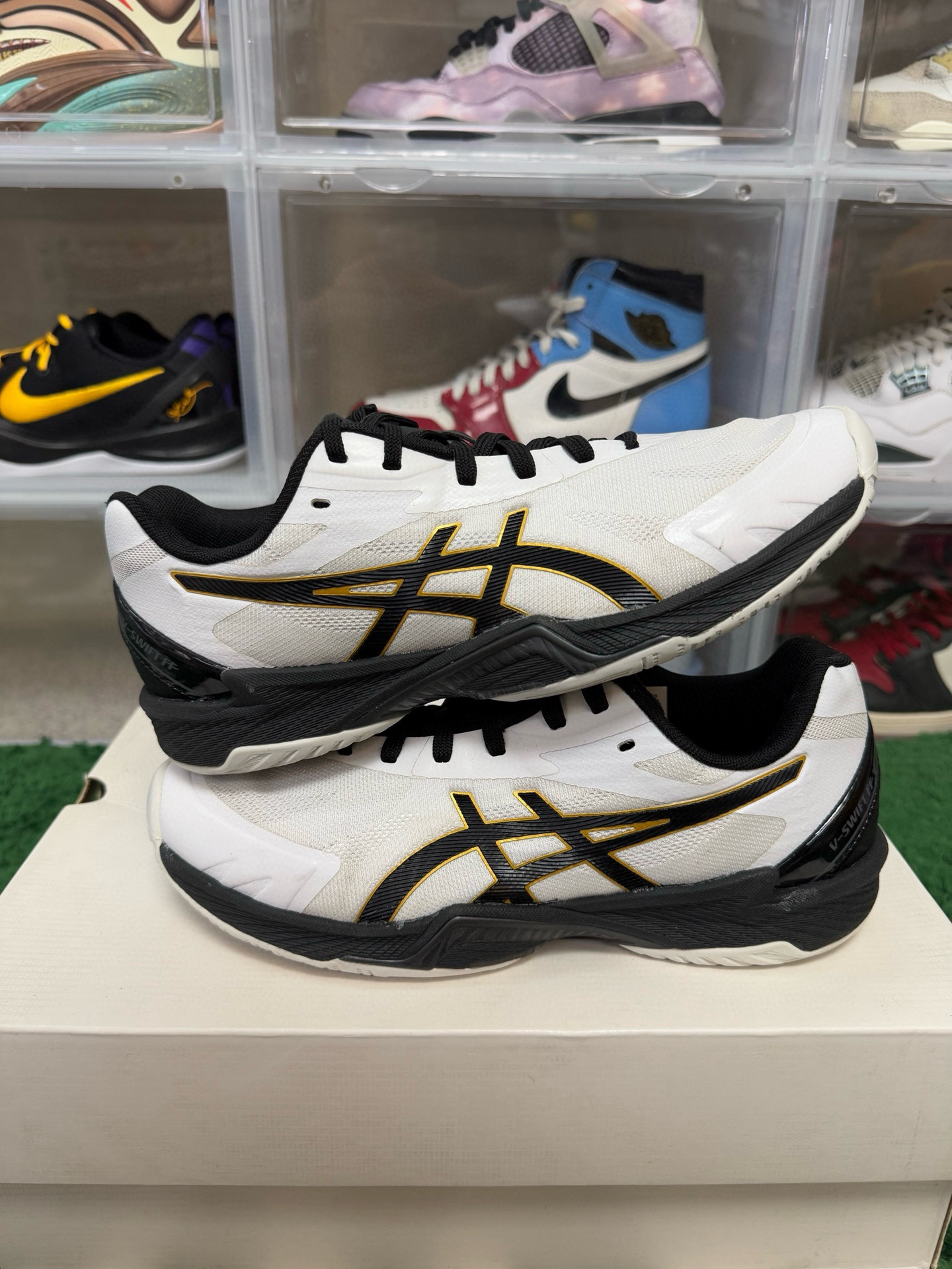 95新 maje 39.5码/Asics/亚瑟士 V-Swift FF3黑金篮球鞋/二手正品
