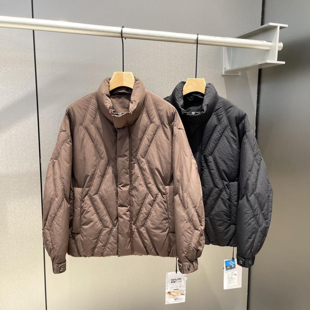 2025冬季男士新款90白鸭绒加厚短款羽绒服立领高端面包服外套潮流