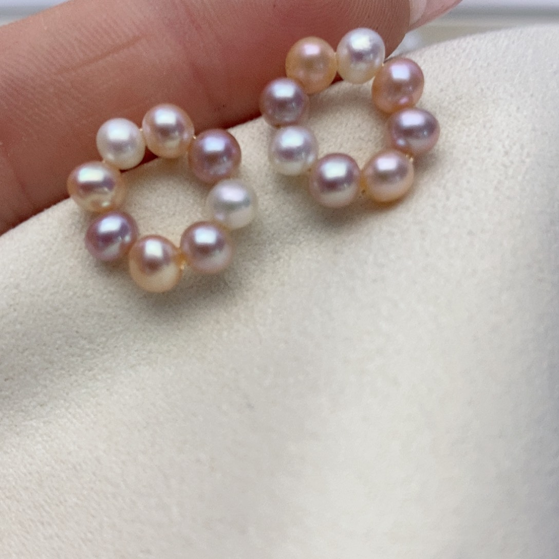 【闪购商品】淡水珍珠耳饰银S925镶嵌33