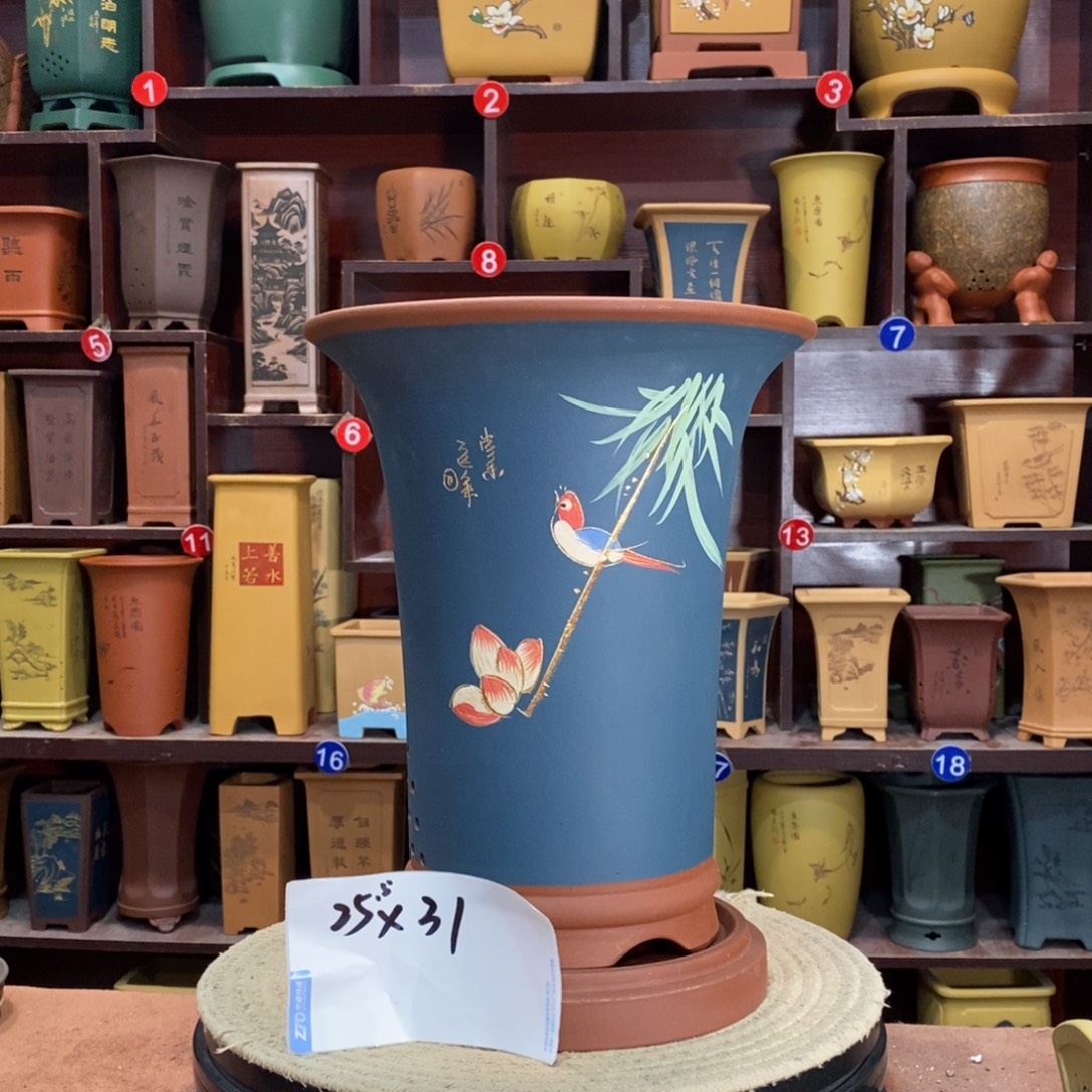 紫砂艺术紫砂花盆