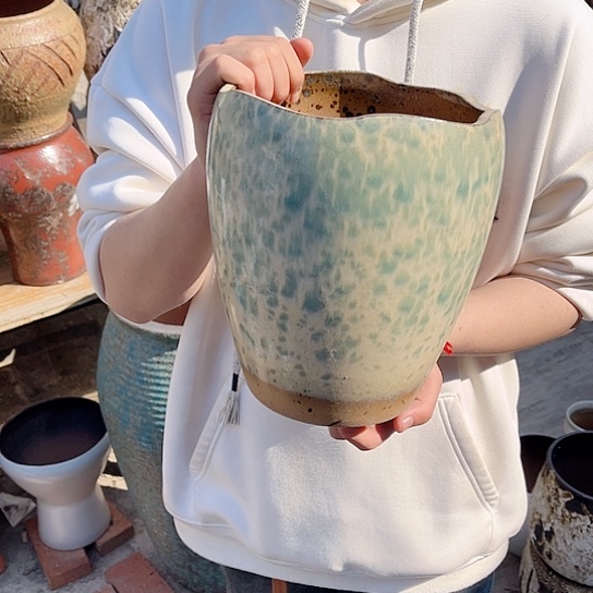 紫砂花盆高度23口径18