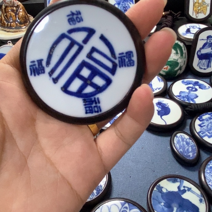 某***天瓷片挂件镶嵌镶嵌挂件瓷片