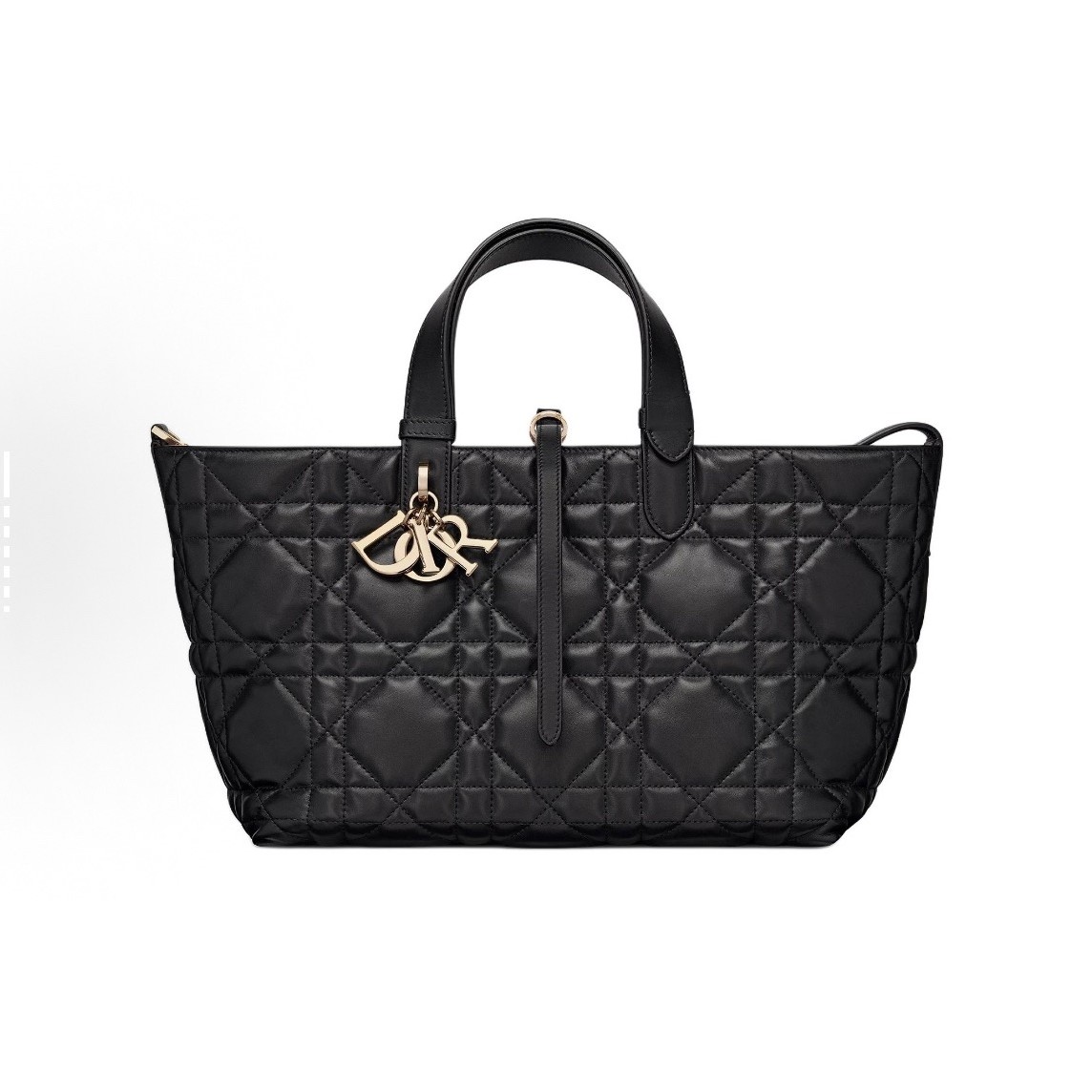 99新 DIOR/迪奥 黑金toujours中号手提包 
