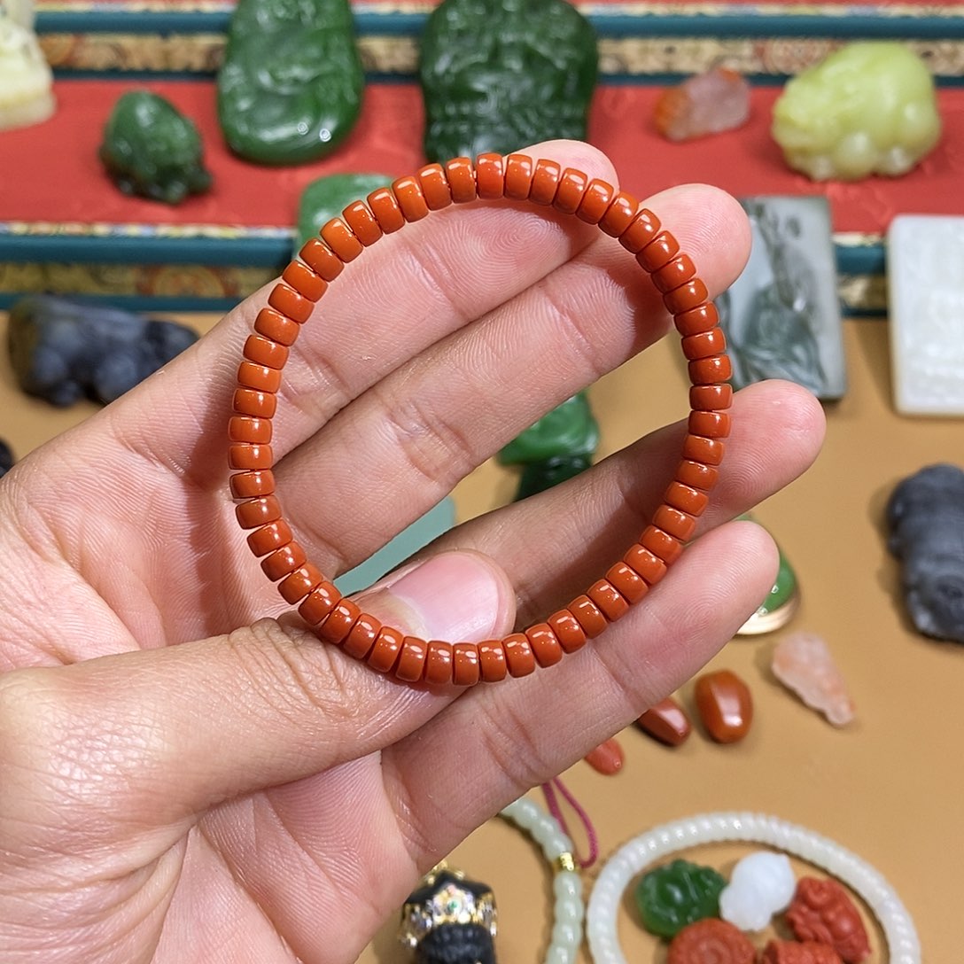 南红玛瑙颈饰未镶嵌南红药片