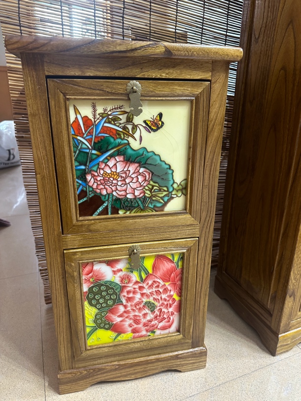 长34宽29高66老榆木两斗柜