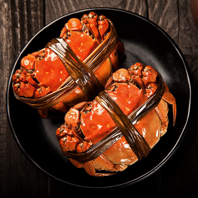 【活蟹】盘锦河蟹公母组合1.8～2两10只綁腿礼盒发货