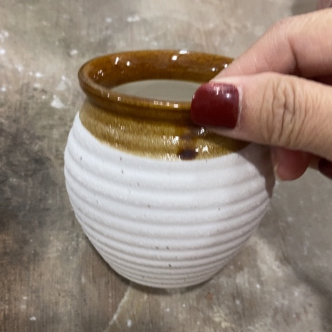 陶瓷磨砂小盆白色11112222