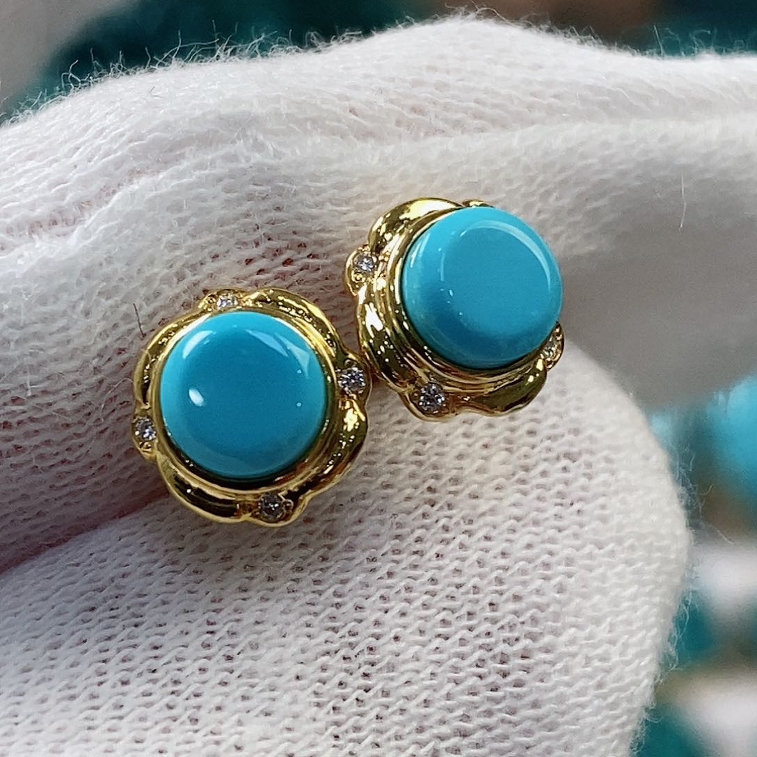 绿松石配饰18K金镶嵌