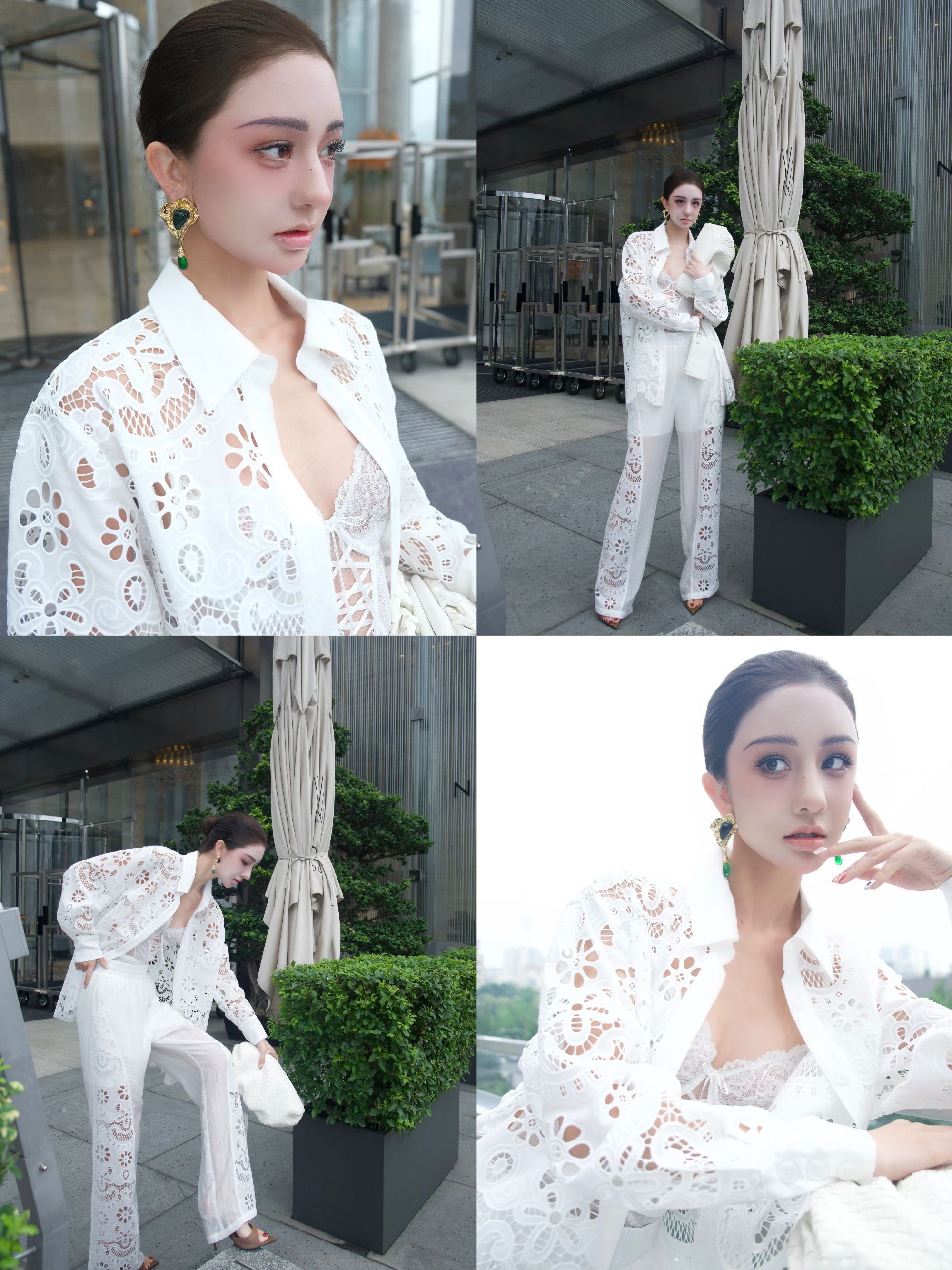 2025初夏MyloveLeo“镂空感”休闲镂空长裤套装（裤长103）