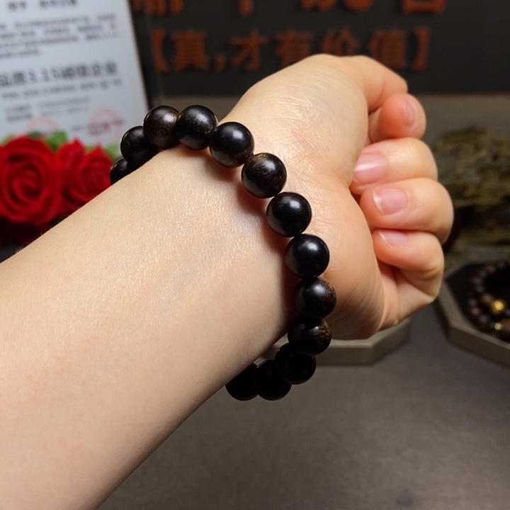 沉香手串越南芽庄白棋瘤疤1.0