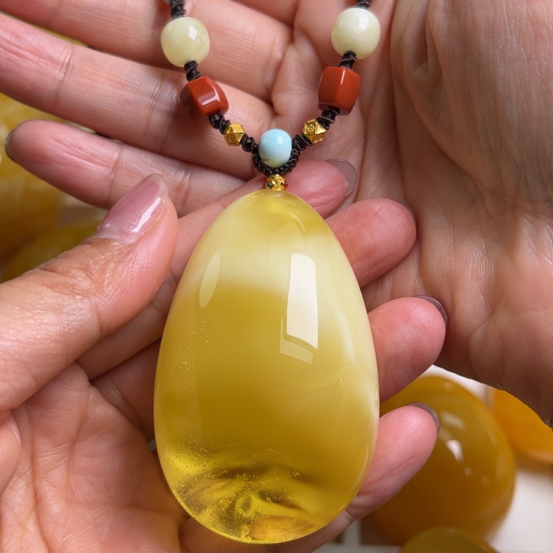 蜜蜡毛衣链未镶嵌无优化