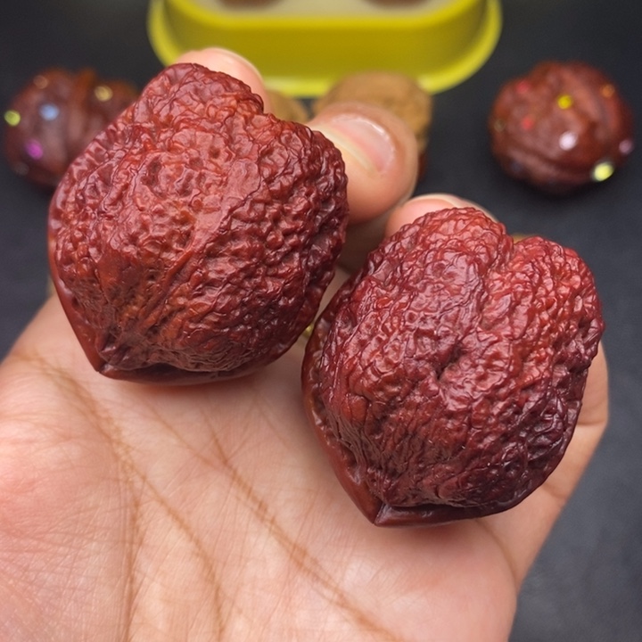 吊坠文玩核桃43尺鱼子金蟾