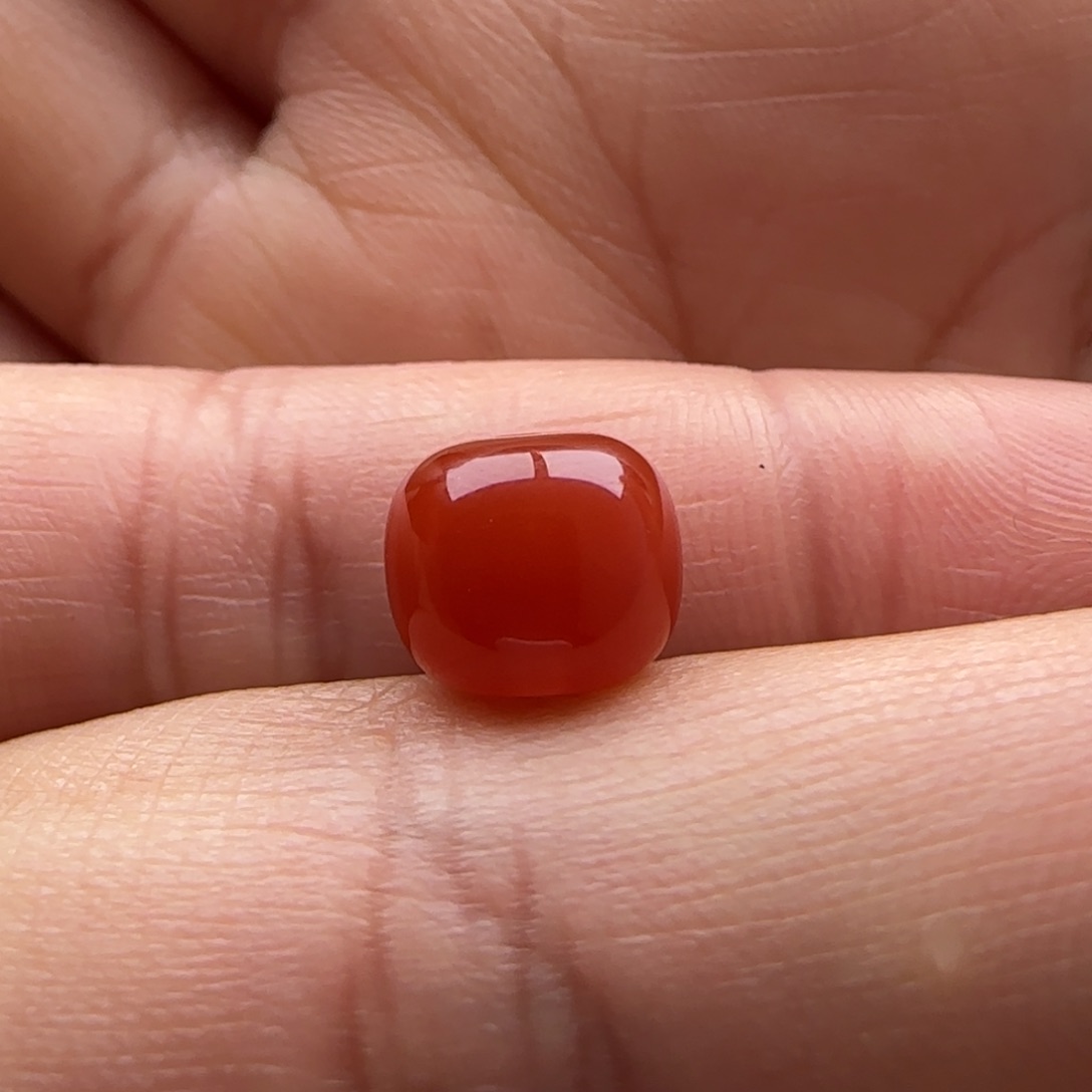 南红玛瑙老型9.2x 8未镶嵌白马牙 水线