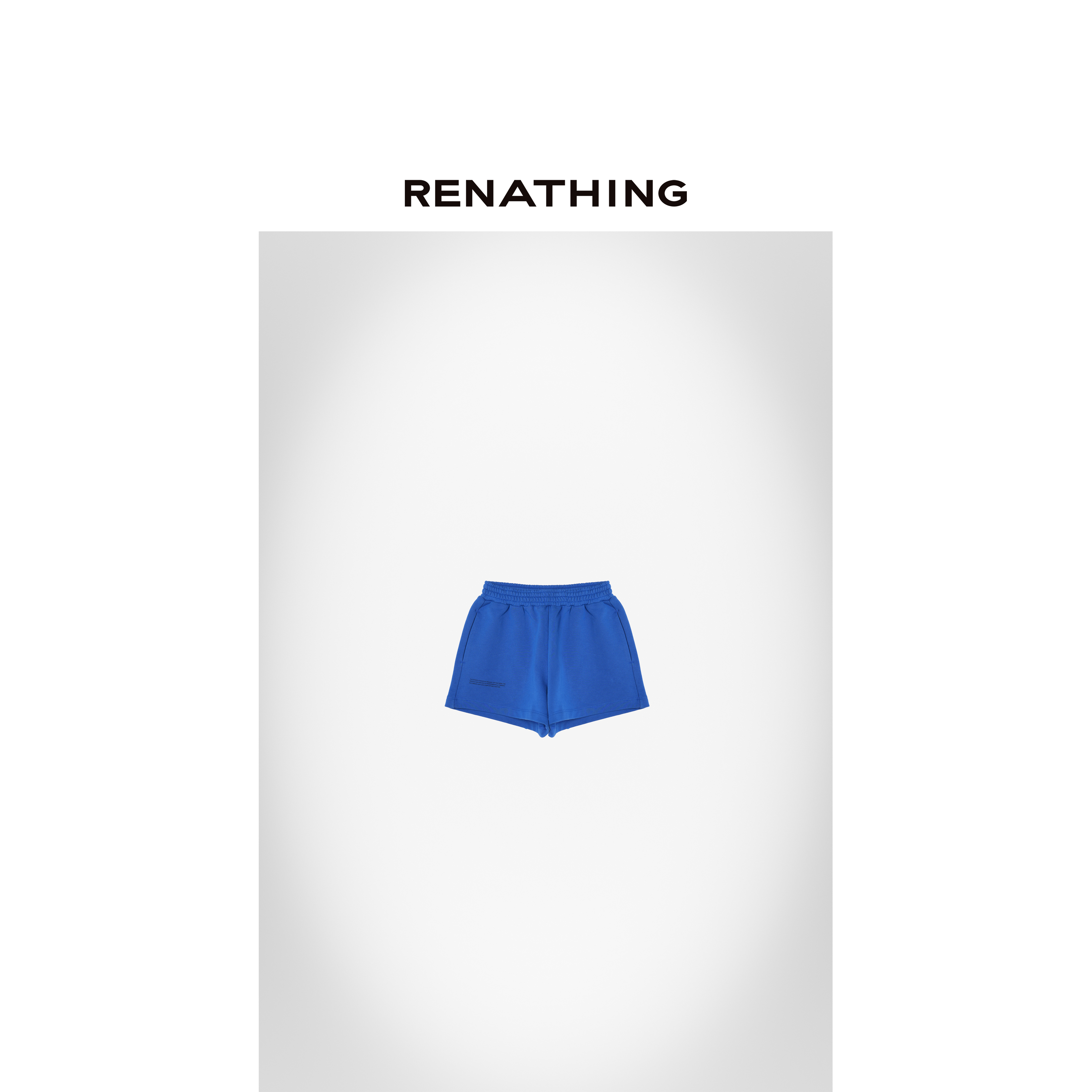 【RENATHING】水洗蓝色休闲短裤