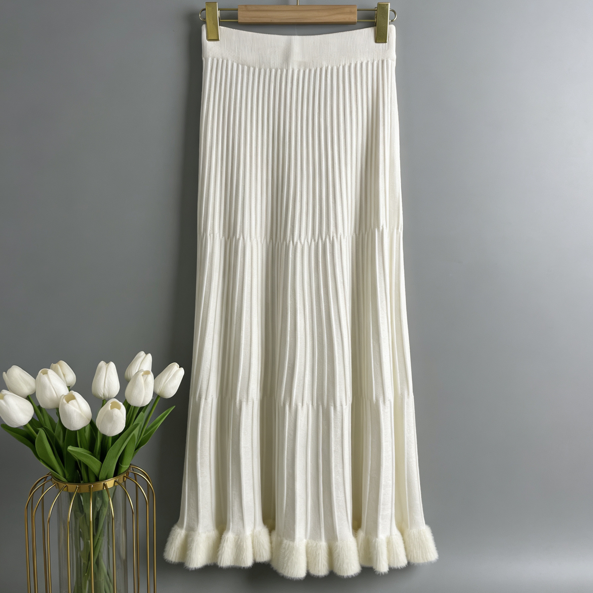 【雅衣阁】针织高腰长款秋冬旗袍衬裙显瘦百搭