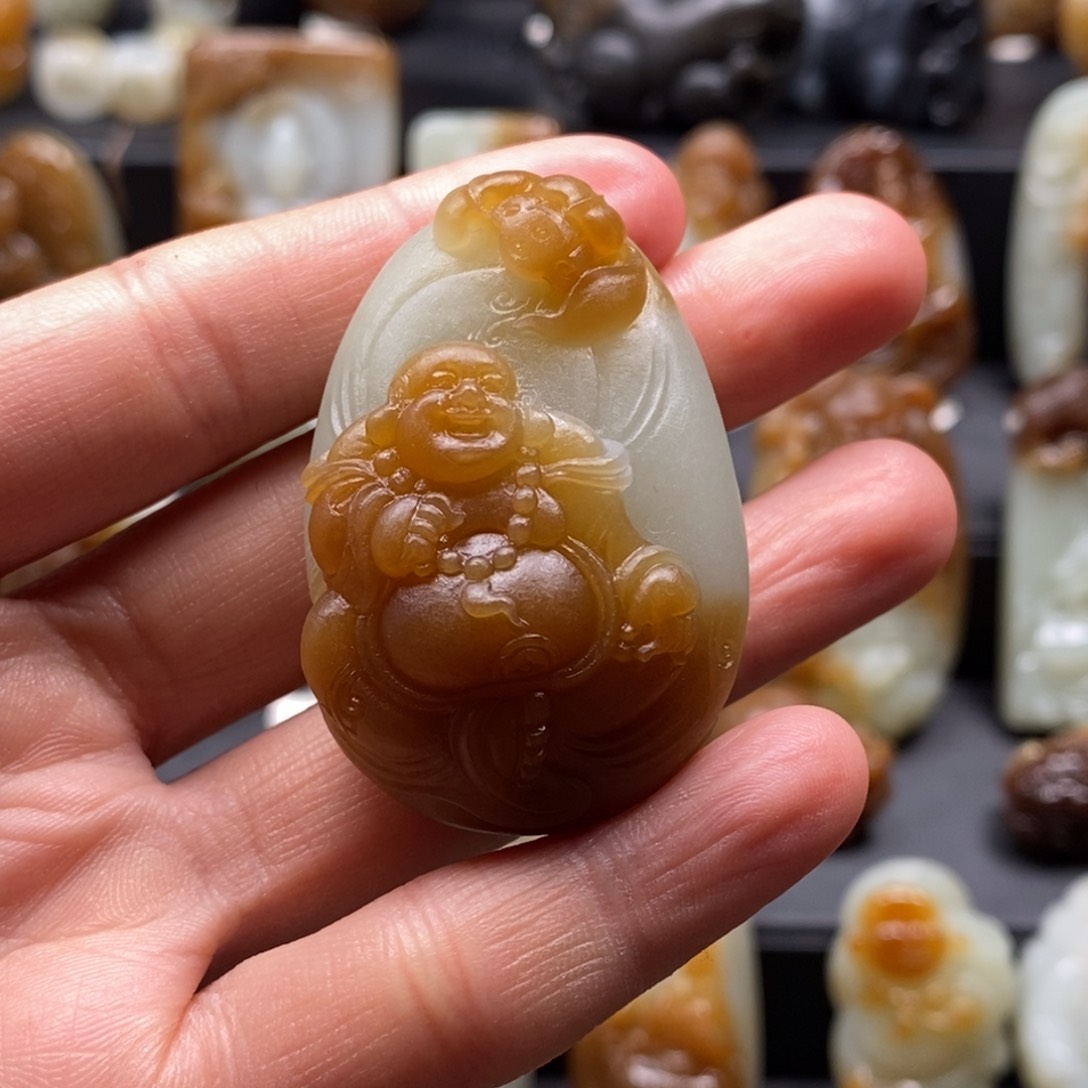 和田玉挂件未镶嵌前*