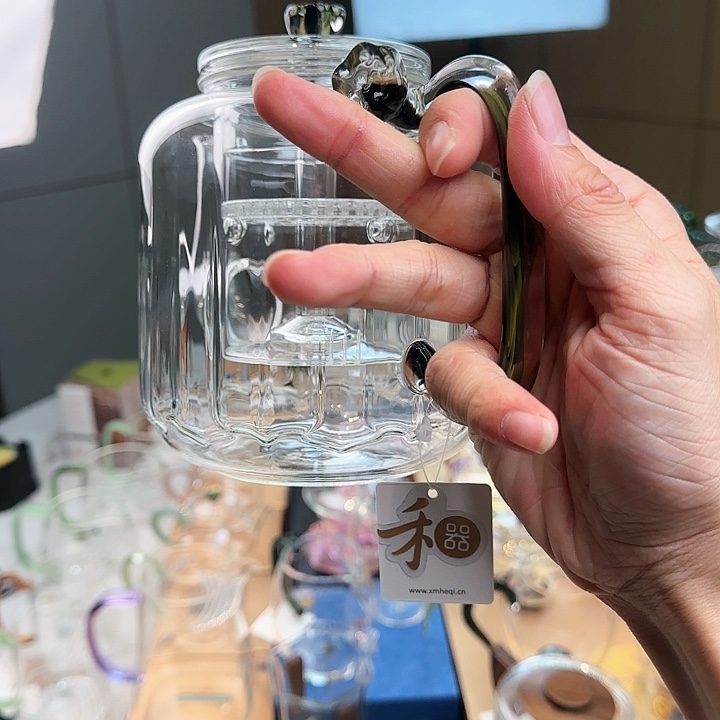 禾器莲君壶一体式内胆款凤尾青绿