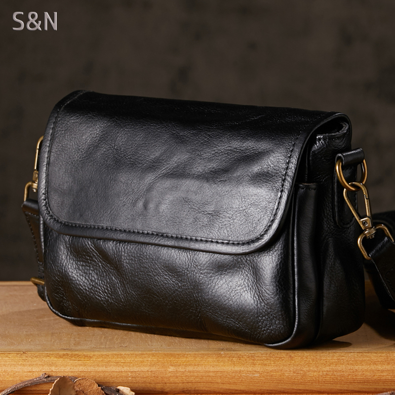 手工原创植鞣皮男士横款邮差包真皮男包头层牛皮休闲单肩斜挎包潮