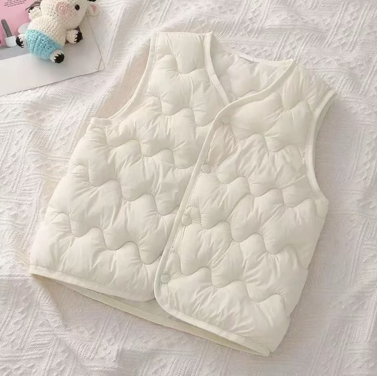巴拉巴儿童棉羽绒棉马甲宝宝男女童内外穿加厚保暖中小童春季纯色